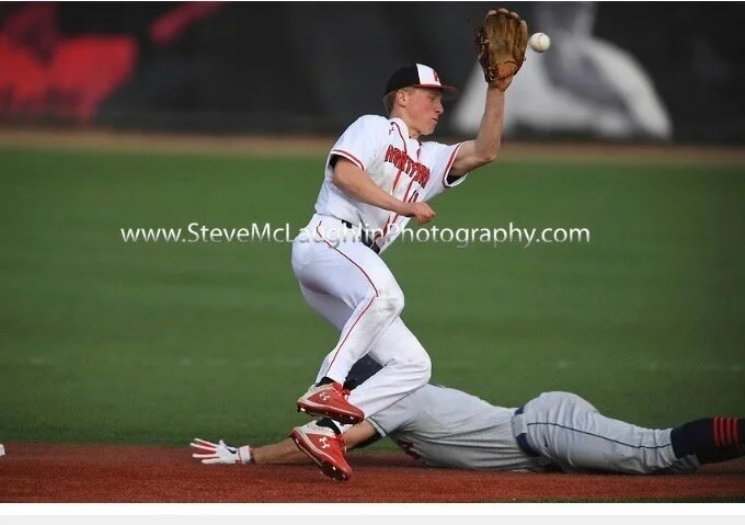 Drew Demartino in uniform on the field